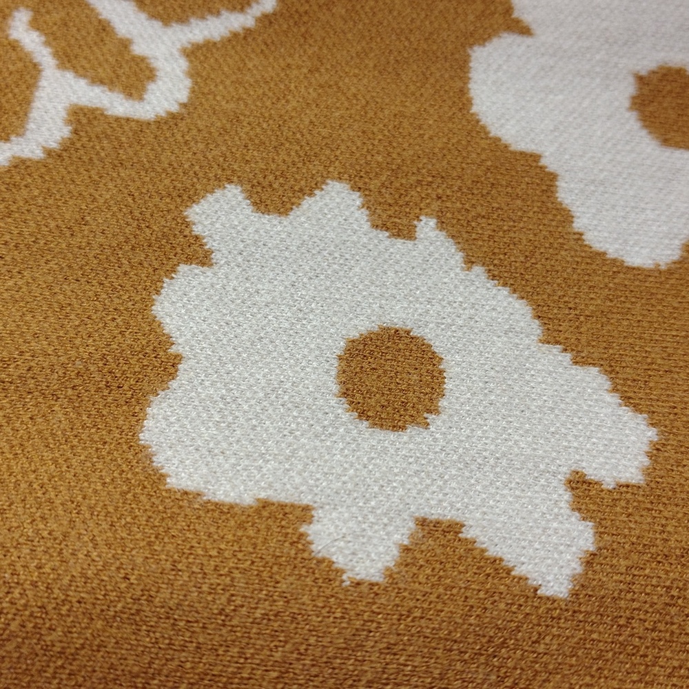 Molly Green Floral Patterned Camel And Cream Women Sweater Flare Pants - Picture 5 of 8